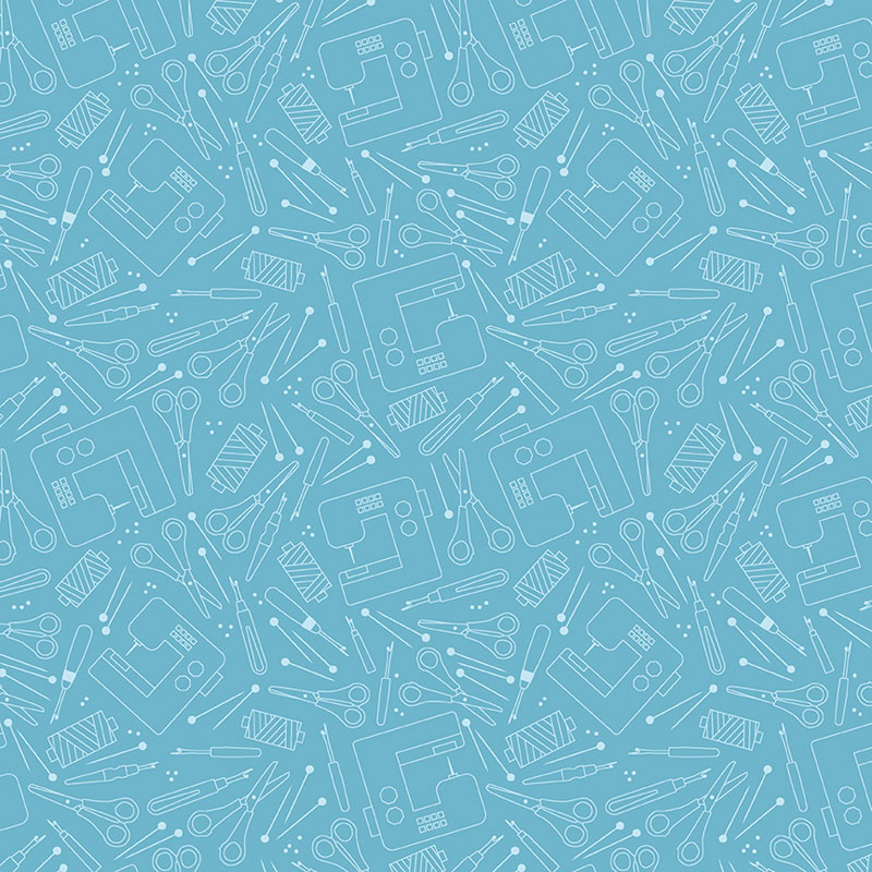 Happy Notes By Contempo Studio For Benartex - Light Blue