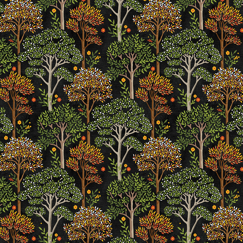 Beautiful Harvest By Nancy Halvorsen For Benartex - Slate - Digitally Printed