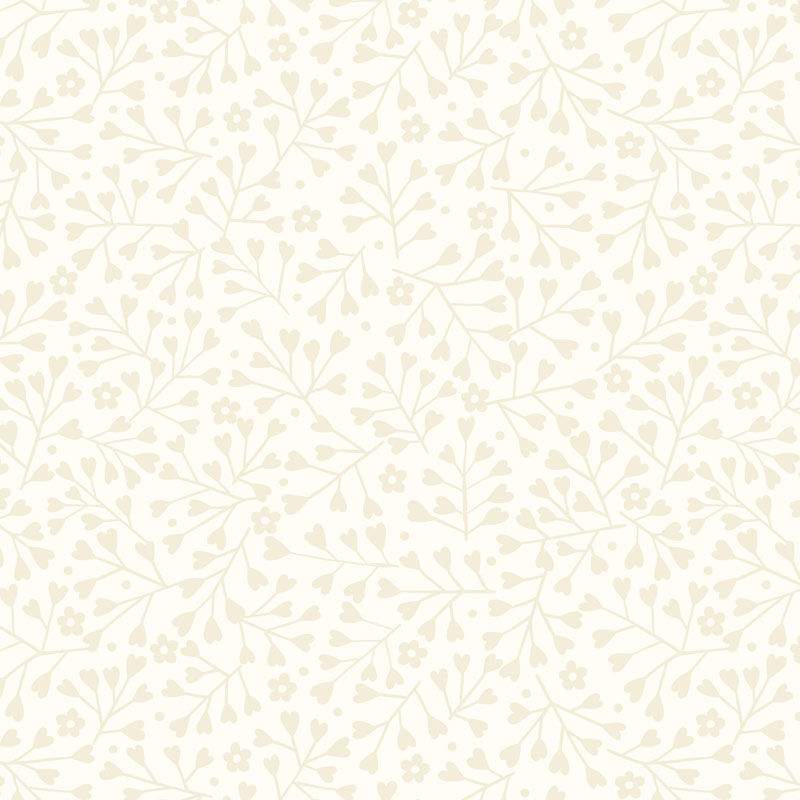 Tiny Tonals Aw 24 By Lewis & Irene - Tiny Floral Hearts Cream On Cream