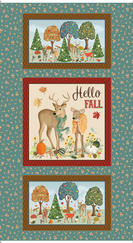 Enchanted Forest By Kanvas Studio For Benartex - Panel - Digitally Printed -  Teal