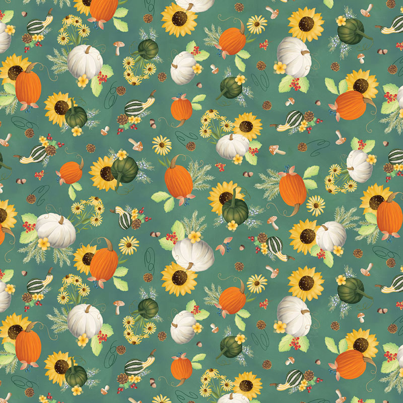 Enchanted Forest By Kanvas Studio For Benartex - Digitally Printed -  Teal