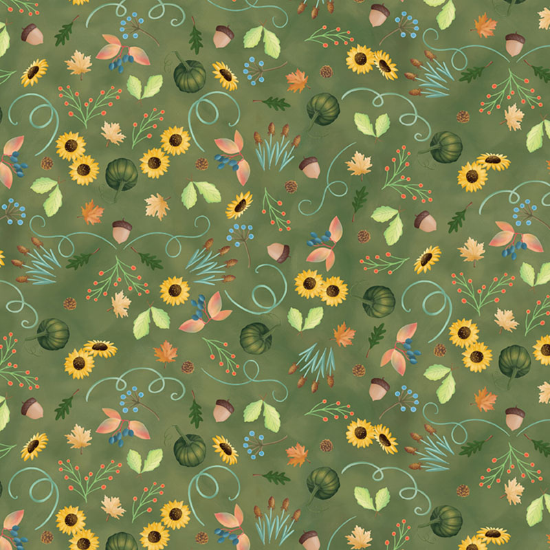 Enchanted Forest By Kanvas Studio For Benartex - Digitally Printed -  Green