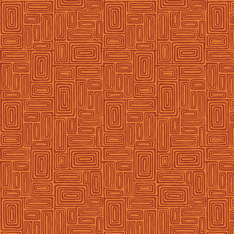 Find Your Way  By Lisa Ruble For Benartex - Dark Orange