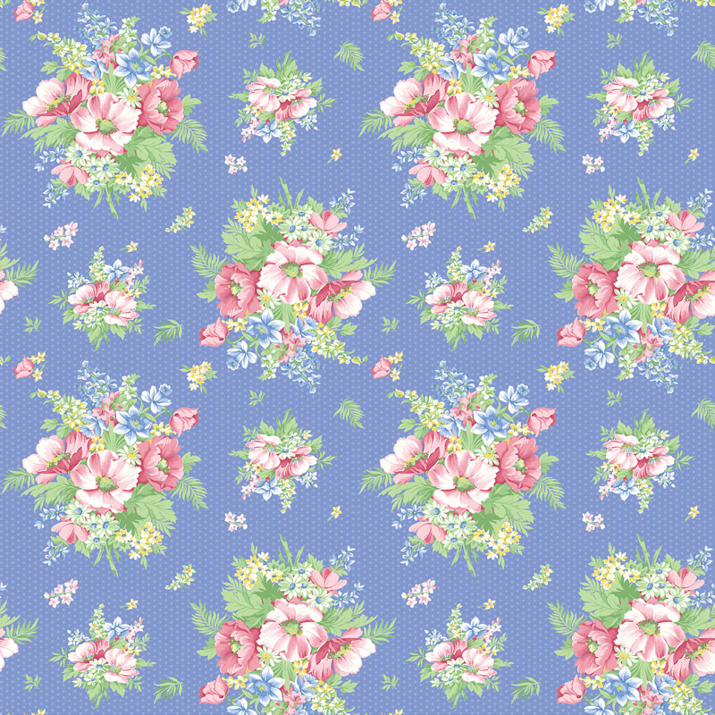 April\'s Garden By April Cornell For Benartex -  Blue