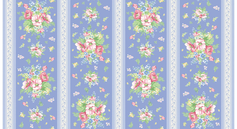 April\'s Garden By April Cornell For Benartex -  Blue