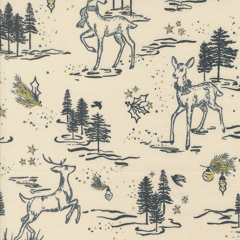 Old World Yuletide By Fancy That Design House For Moda - Eggshell Old World Yuletide By Fancy That Design House For Moda - Eggshell