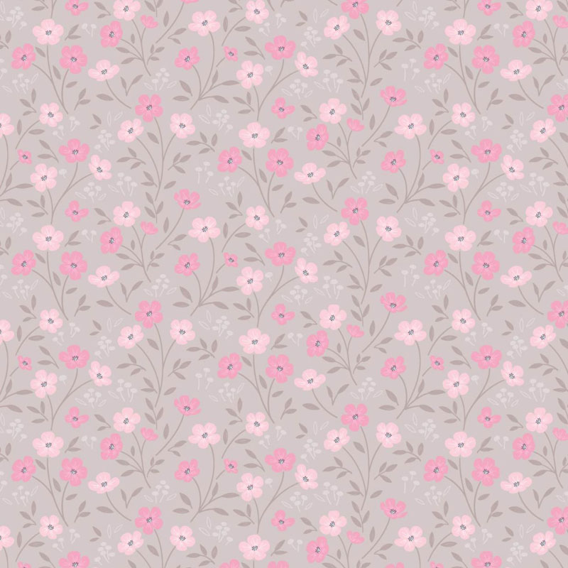 The Pressed Flower By Cassandra Connolly For Lewis & Irene - Timeless Blossom - Deep Taupe