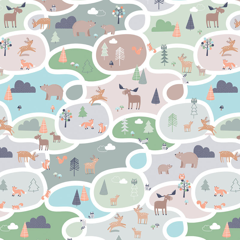 Cozy Forest Comfort Flannel By Benartex - Multi