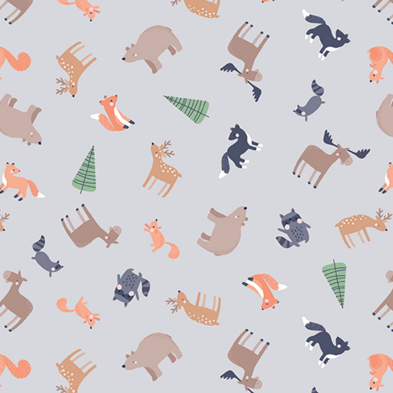 Cozy Forest Comfort Flannel By Benartex - Gray