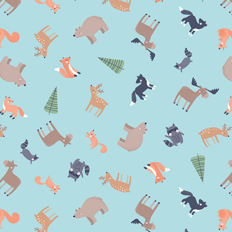 Cozy Forest Comfort Flannel By Benartex - Sky Blue