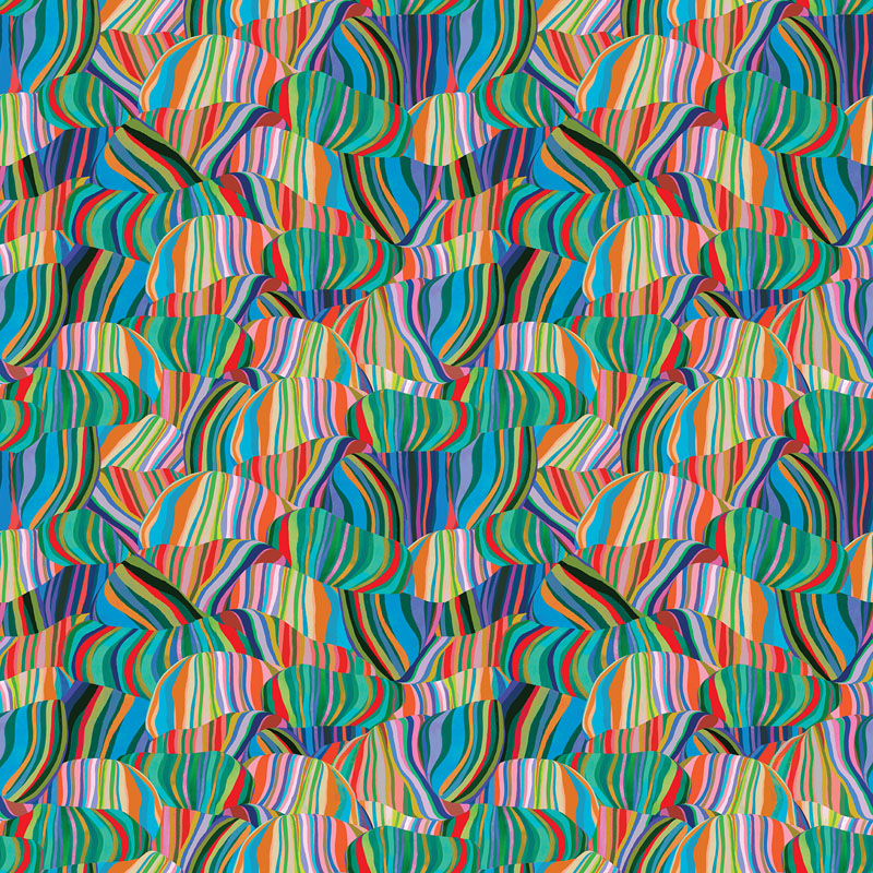 Modern Mushrooms By Kate Segal For Benartex - Digitally Printed - Orange/Multi