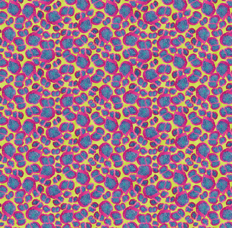 Modern Mushrooms By Kate Segal For Benartex - Digitally Printed - Fuchsia/Lime