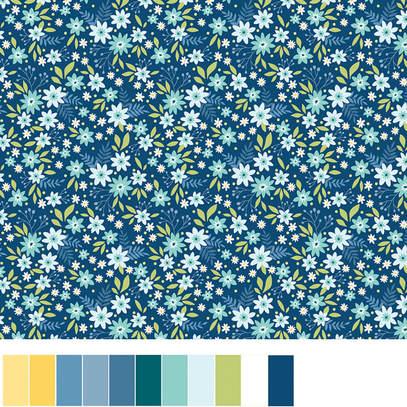 Among The Wildflowers Ii By Contempo Studio For Benartex - Indigo