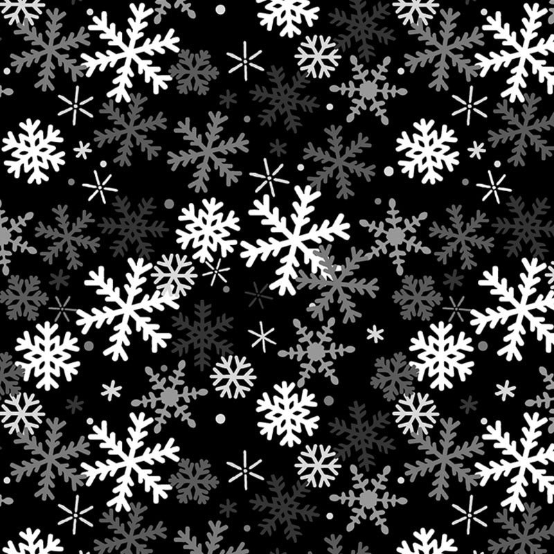 Winter Wonders Comfort Flannel By Benartex - Black