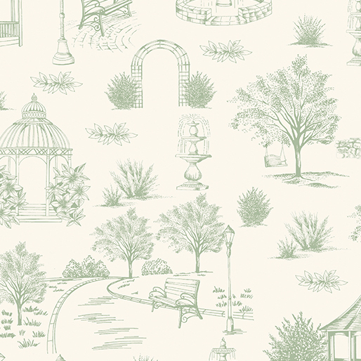 Sweet Meadow By Kanvas Studio For Benartex - Digitally Printed - Cream