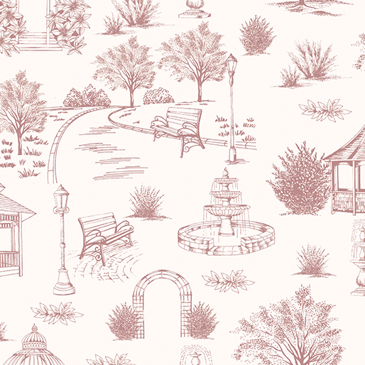 Sweet Meadow By Kanvas Studio For Benartex - Digitally Printed - Pink