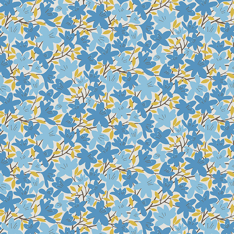 Blooming Color Ii By Wolff Paper For Benartex - Sky