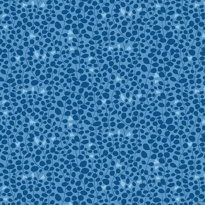 Blooming Color Ii By Wolff Paper For Benartex - Blue