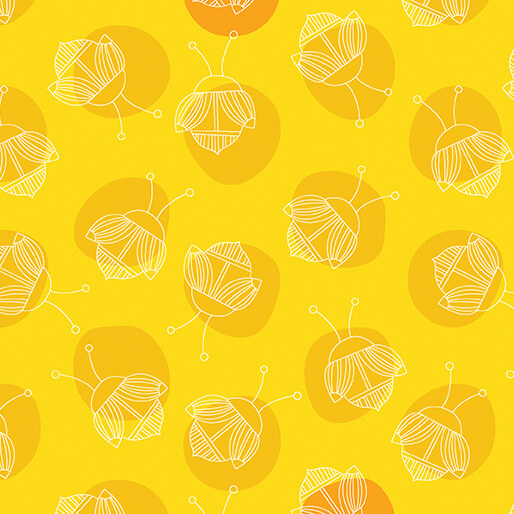 Lucky Bugs By Contempo Studio For Benartex - Yellow