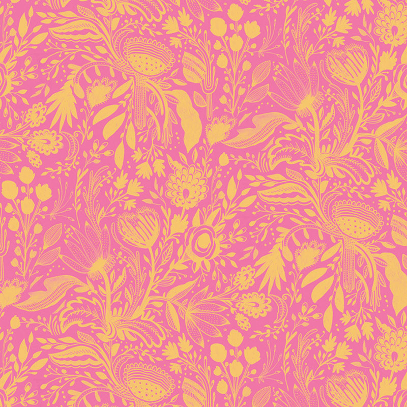 Gentle Warriors By Danielle Duer For Benartex - Digitally Printed - Peony