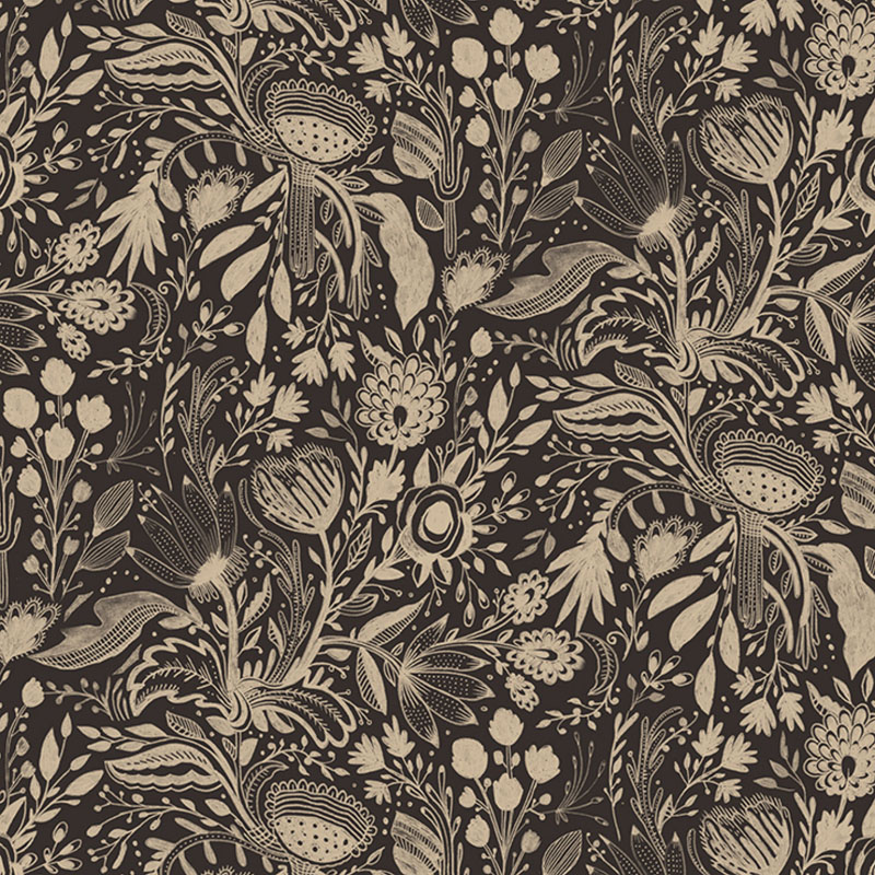 Gentle Warriors By Danielle Duer For Benartex - Digitally Printed - Mocha