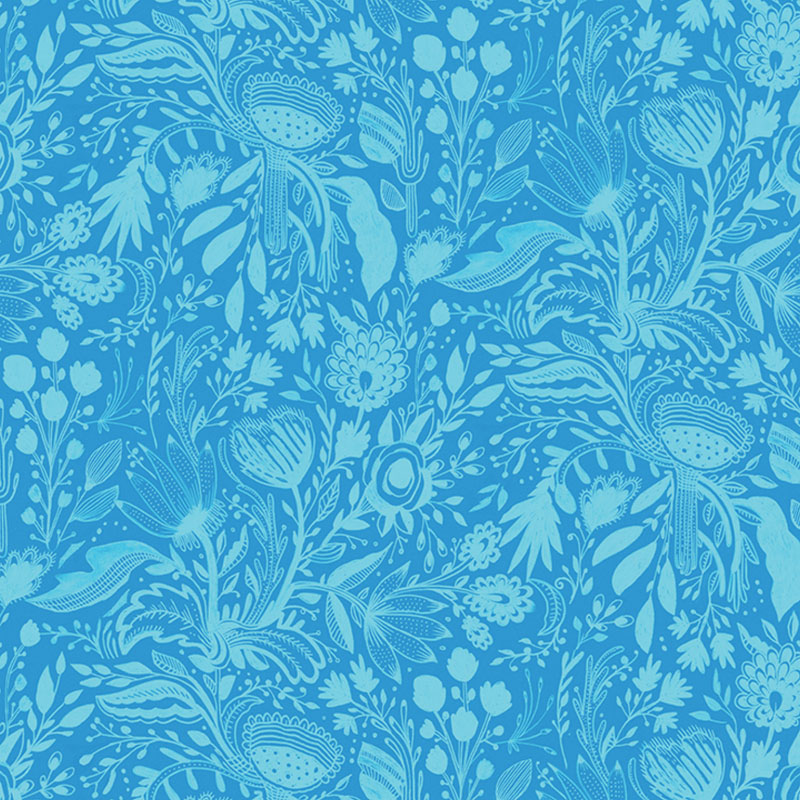 Gentle Warriors By Danielle Duer For Benartex - Digitally Printed - Turquoise