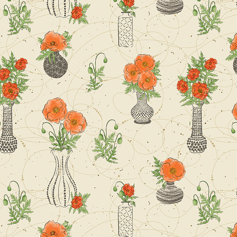 Modern Vintage - Treasured By Rachel Rossi Designs For Benartex - Digitally Printed - Natural