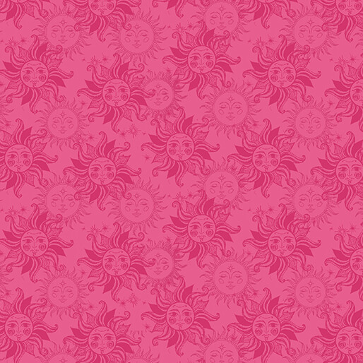 Celestial Skies By Skyline Studio For Benartex - Digitally Printed/Pearl - Coral