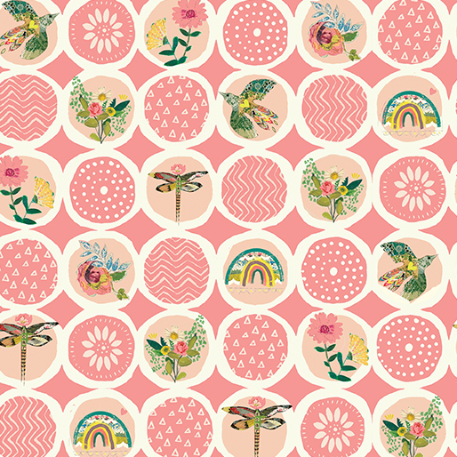 Follow Your Joy By Kelly Rae Roberts For Benartex - Digitally Printed - Rose