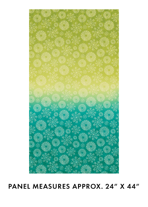 Wishflower By Rachel Rossi Designs For Benartex - Digitally Printed - Lime/Teal