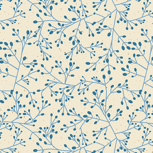 Wishflower By Rachel Rossi Designs For Benartex - Digitally Printed - Blue