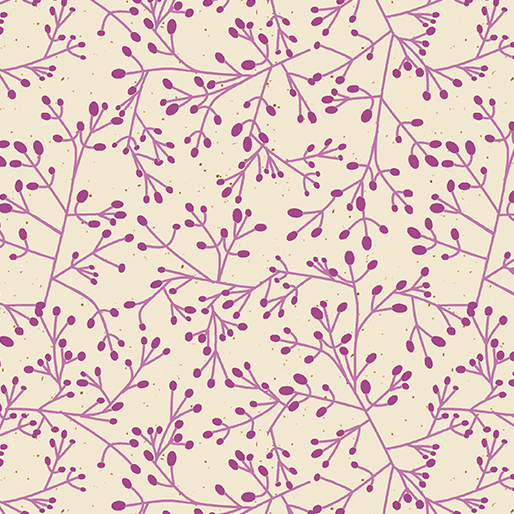 Wishflower By Rachel Rossi Designs For Benartex - Digitally Printed - Purple