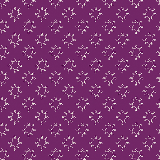 Wishflower By Rachel Rossi Designs For Benartex - Digitally Printed - Dark Purple