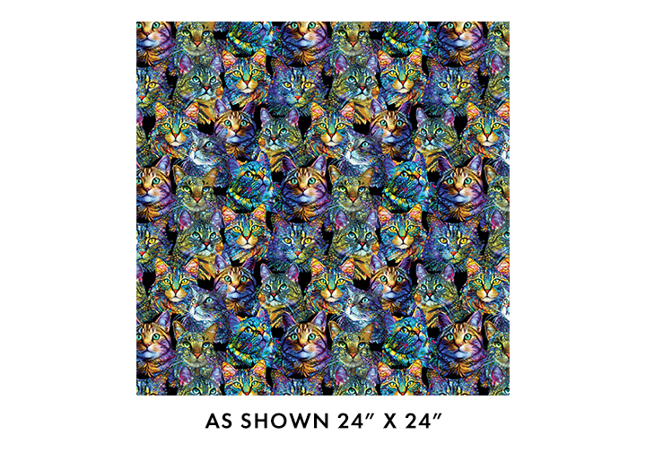 Cat Artistry By Peggy Collins For Benartex - Digitally Printed - Multi