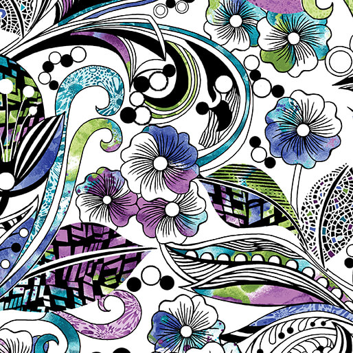 Go With The Flow By Ann Lauer For Benartex - White/Multi