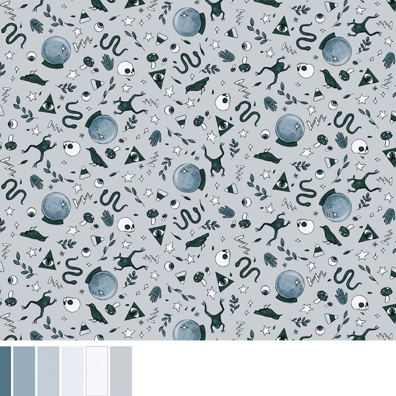 Spellbound  By Marin Sutton For Benartex - Digitally Printed - Blue