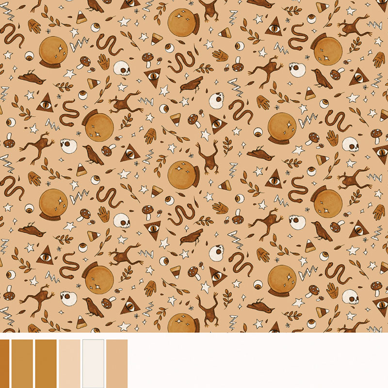 Spellbound  By Marin Sutton For Benartex - Digitally Printed - Toast