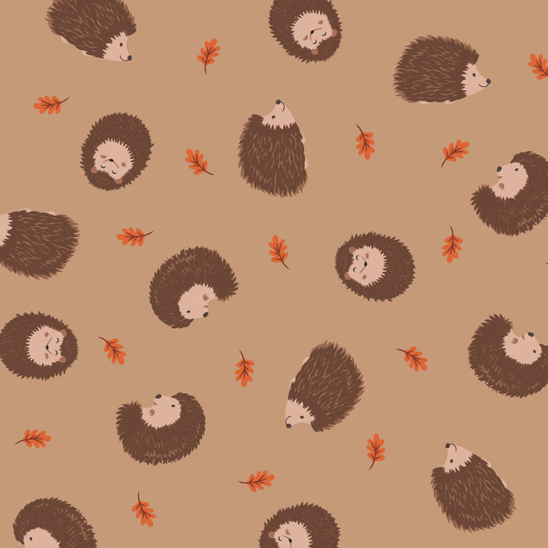 Small Things - Snuggle Season By Lewis & Irene - Hedgehogs On Light Brown