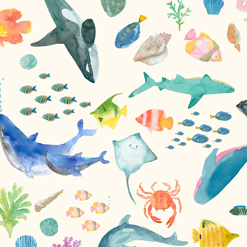 Under The Sea By Wee Blue Bell For Lewis & Irene - Under The Sea - White Sand