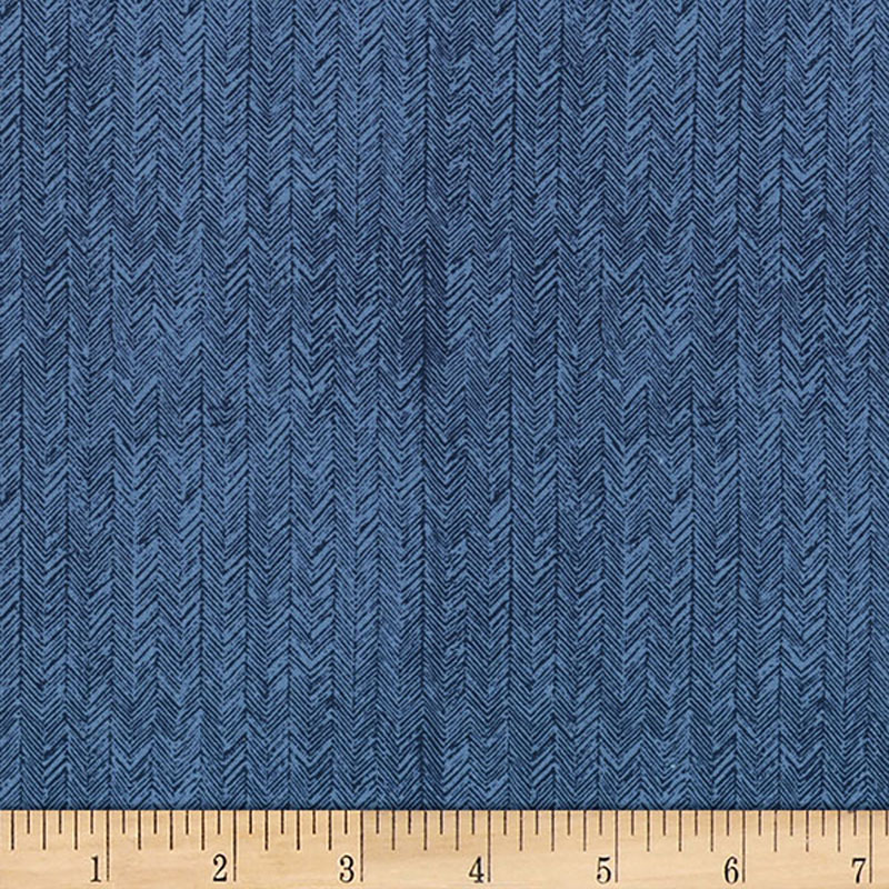 Twenty Four Seven Herringbone By Hoffman - Denim