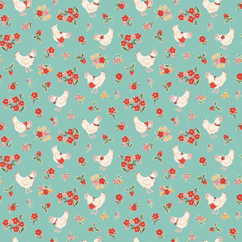 Farmhouse Fancy By Poppie Cotton - Teal