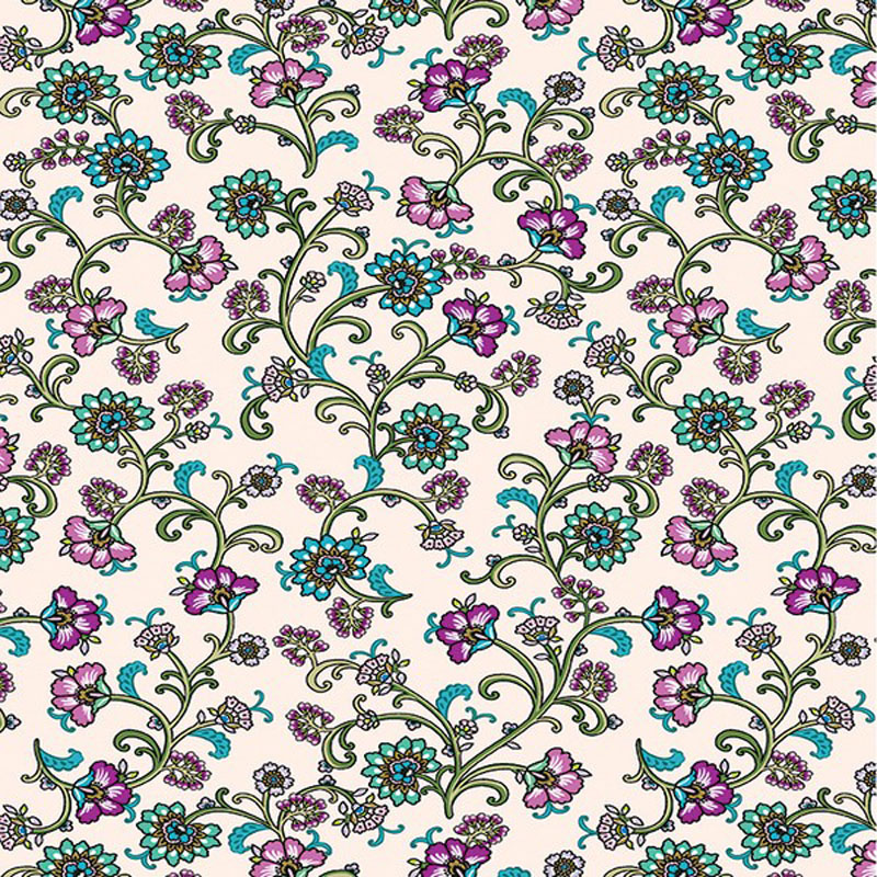 Jacobean Garden By Kanvas Studio For Benartex Digitally Printed - Cream