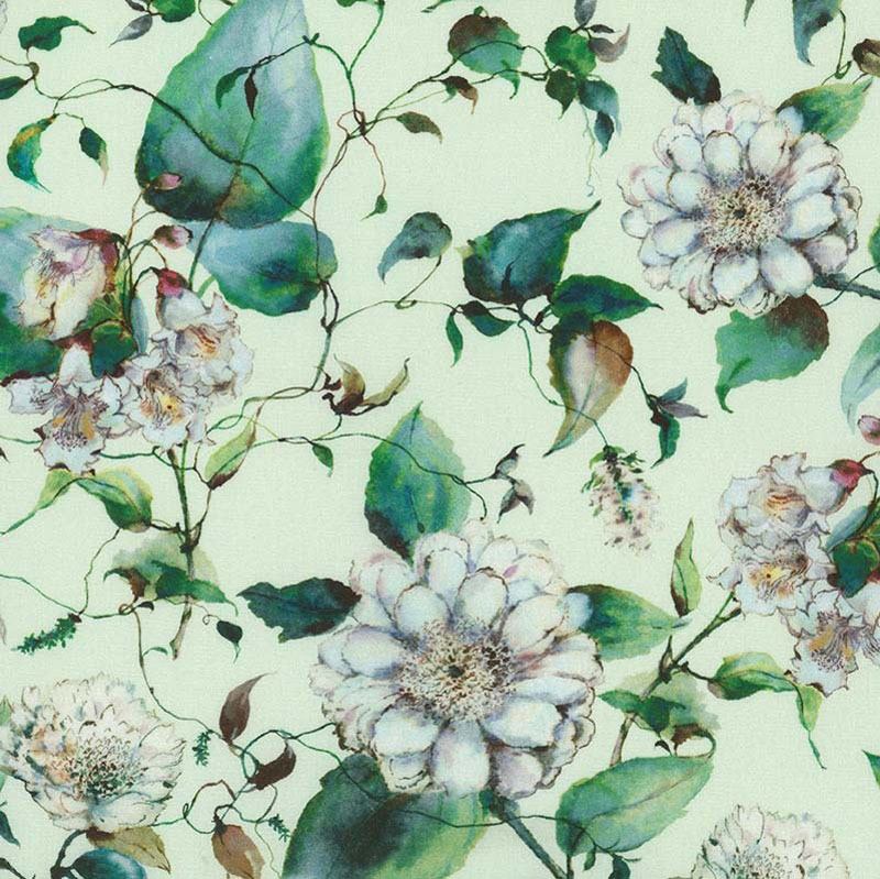 Meadow Garden By Michael Miller - Green Tea