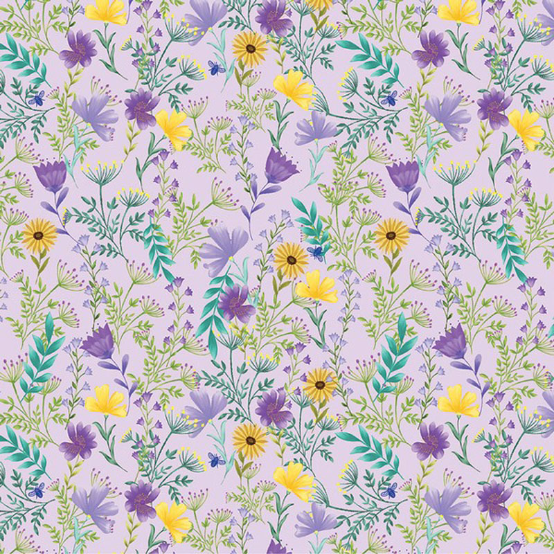 Veronica\'s Garden By Kanvas Studio For Benartex Digitally Printed - Lilac