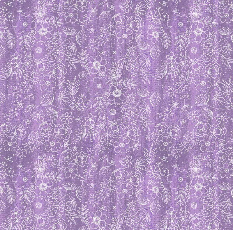 Beau Allium By Michael Miller - Midnight Allium - Wisteria