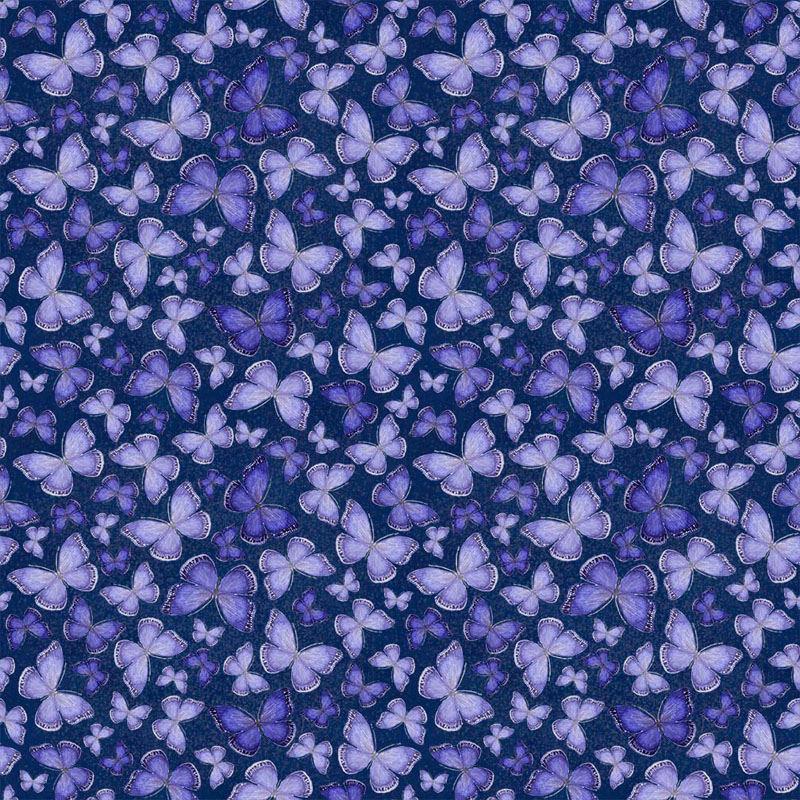Beau Allium By Michael Miller - Violet Whispers - Midnight