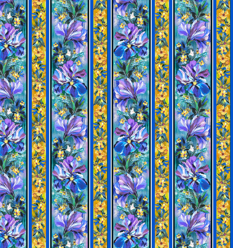 Brush Of Iris By Michael Miller - Brush Of Iris Stripe - Multi