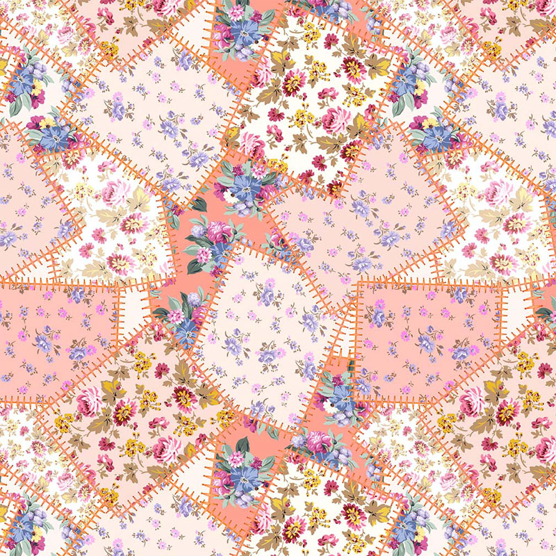 Bohemian Lane By Michael Miller - Patchwork Breeze - Peach