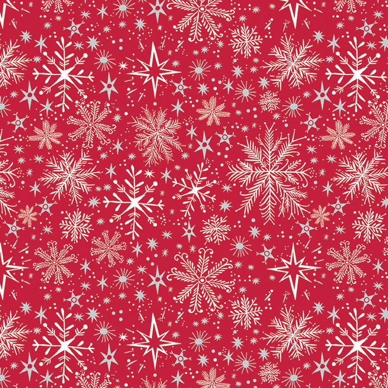 Magical Season By Katie Daisy For Benartex - Pearlescent - Red