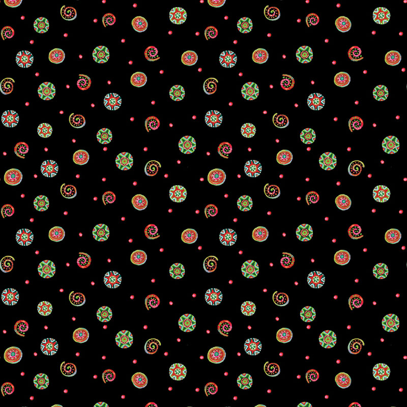 Snow Joy By Contempo Studio For Benartex - Digitally Printed - Black